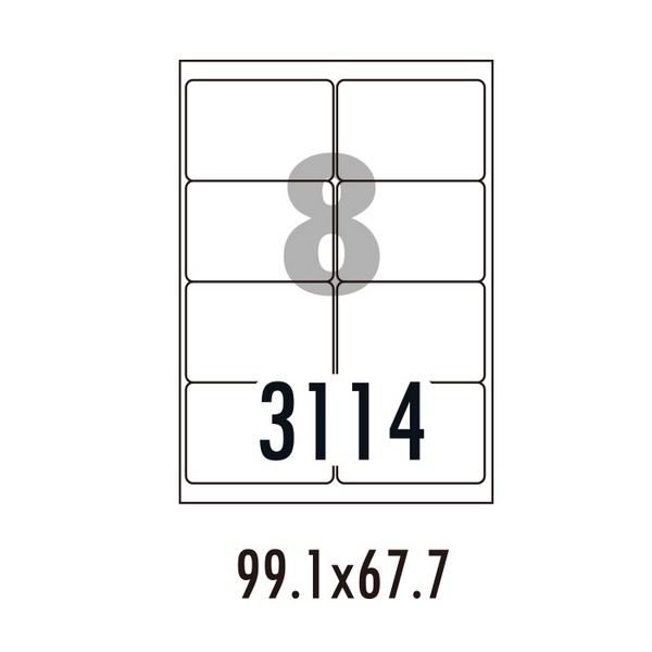하이에코라벨 HES-3114 100매 8칸 폼텍