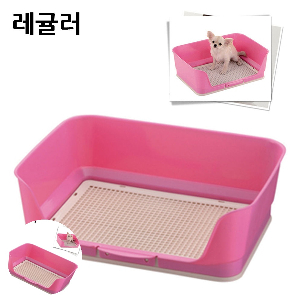 리첼 강아지 벽면용 화장실 레귤러 핑크