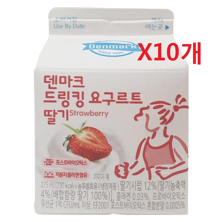 드링킹요구르트(딸기)310mlX10개/덴마크