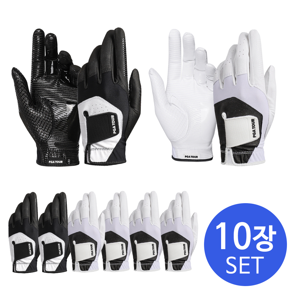[PGA투어] ★10장 세트★ 파워 논슬립 실리콘 남성 골프장갑
