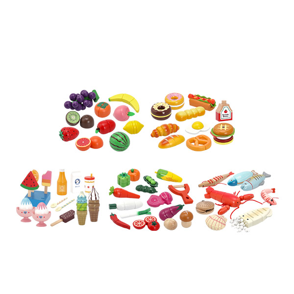 빅토리아원목음식5종세트(과일/야채/베이커리/씨푸드/디저트)(11201633-11)