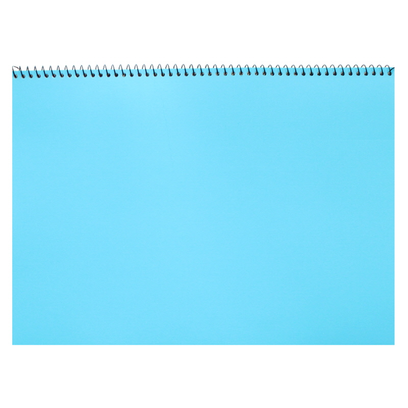 PACK_꾸꾸까까 컬러 스케치북(8절/17매)-블루_10개묶음