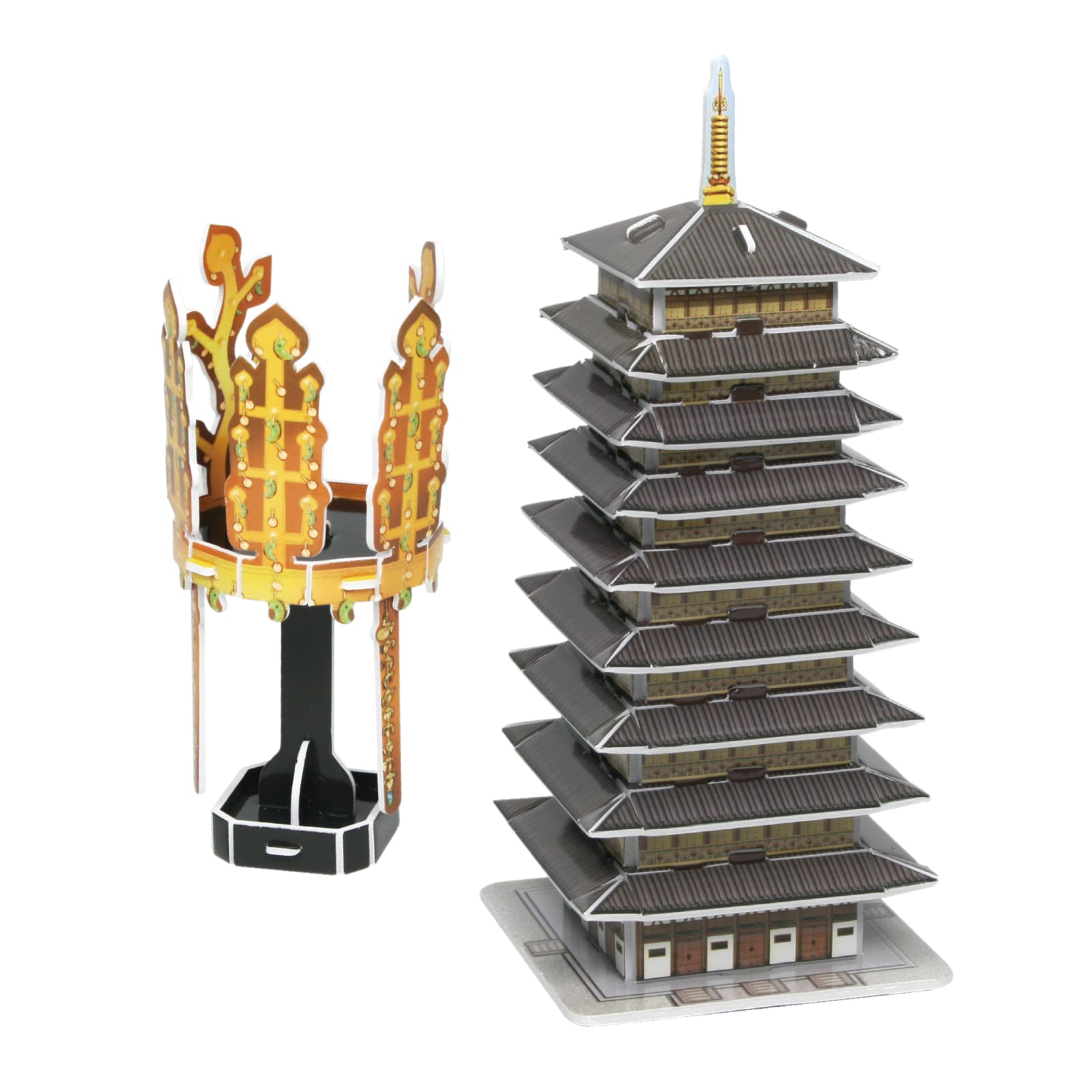 두사몰,꾸그 3D 입체퍼즐 한국의 문화유산(신라금관과 황룡사9층목탑)