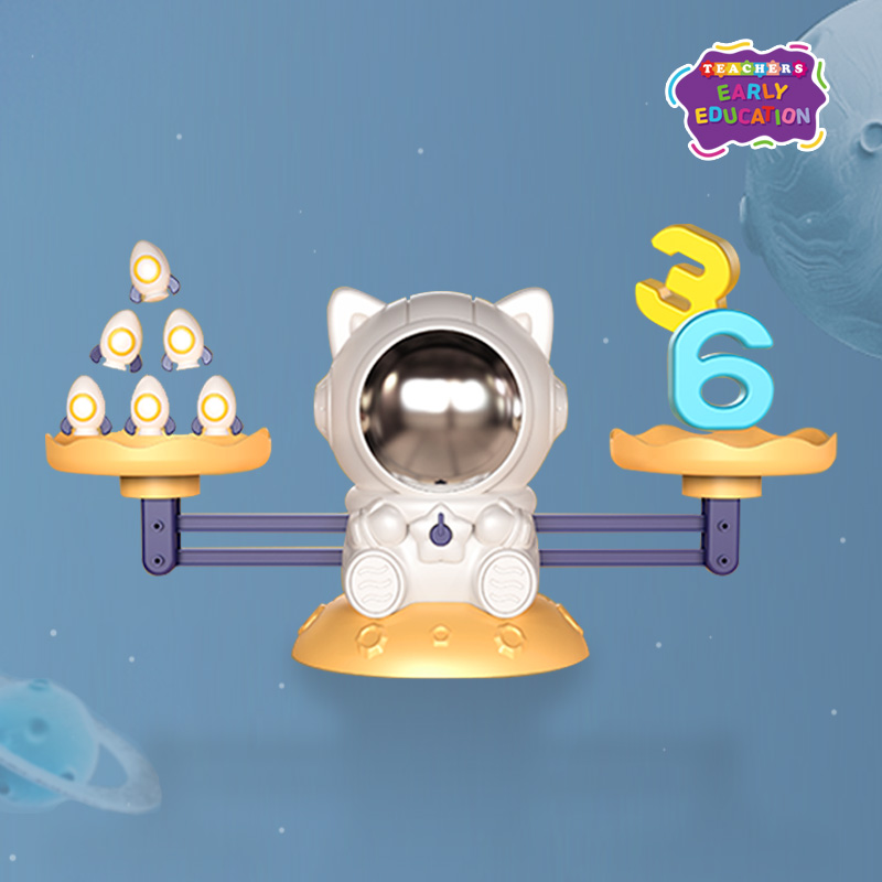 티처스 고양이 우주인 밸런스 게임 저울 영어 단어 덧셈 학습 교구