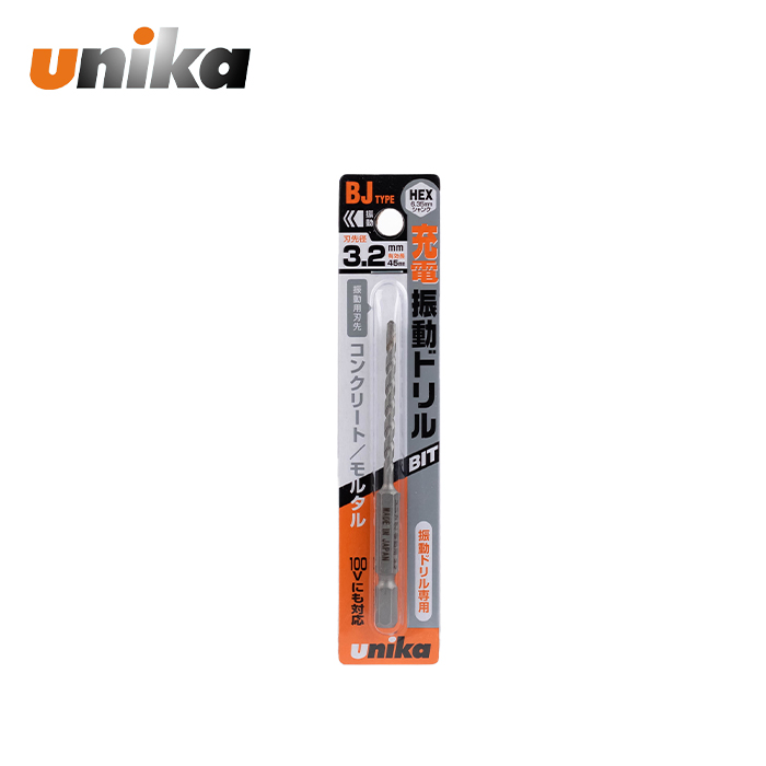 유니카 콘크리트 기리 육각 BJ-3.2 3.2mm 석재 드릴날