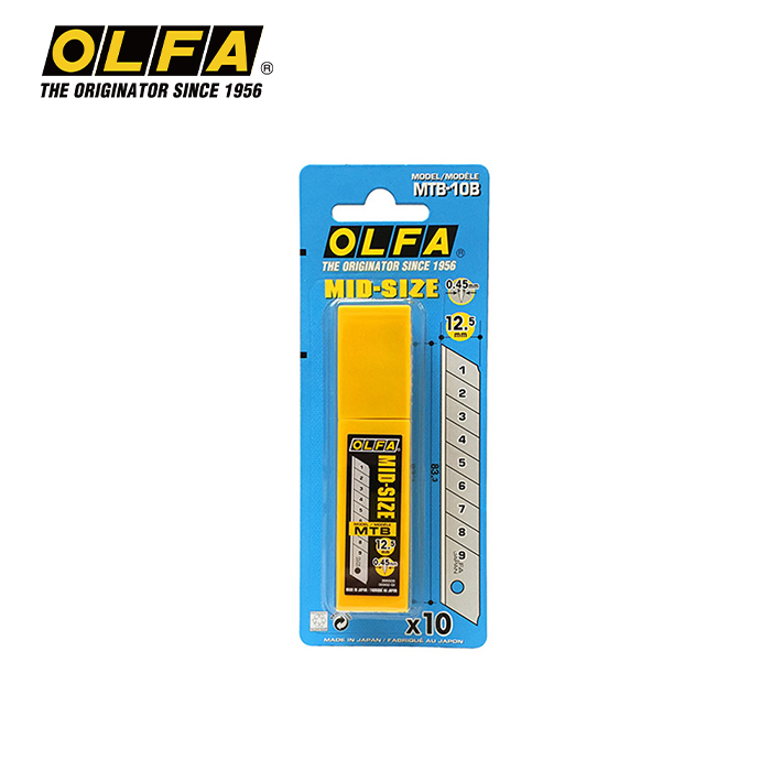 올파 OLFA MTB-10B 커터칼날 MT-1 전용 12.5mm 10개입