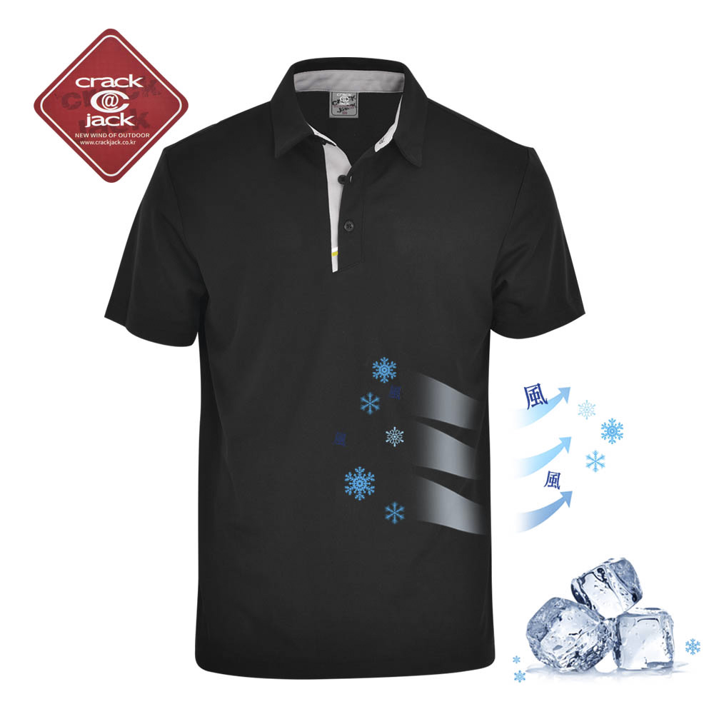 [클랙잭] 남성카라포인트 반팔스판 티셔츠 2종택1