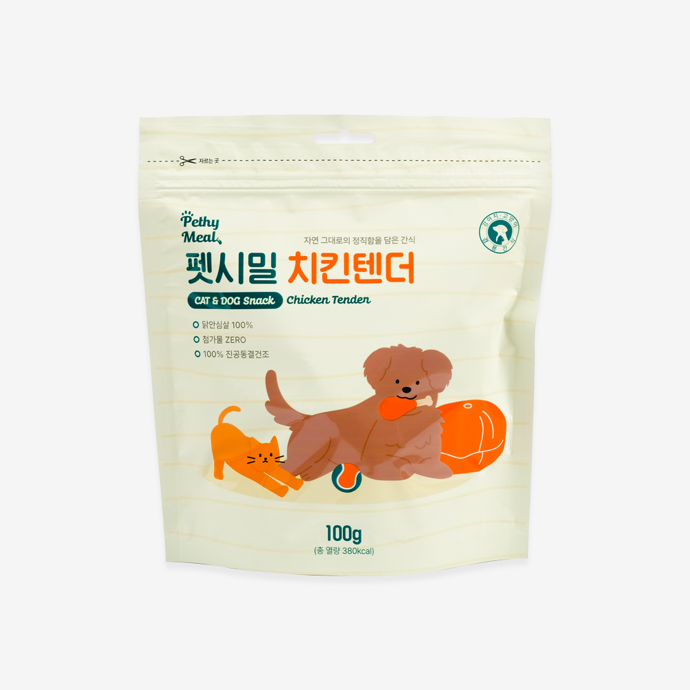 펫시밀 동결건조간식 치킨텐더 100g
