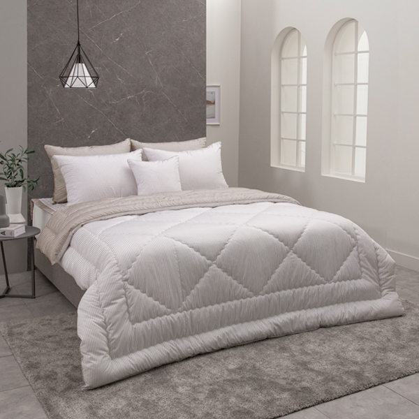 [알레르망] 에일2 차렵이불 D 단품 베이지(리버서블)