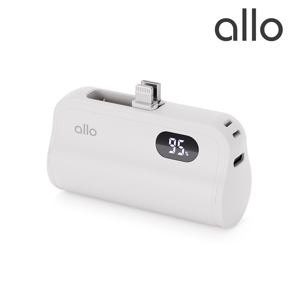 [알로코리아] 초미니 라이트닝/C타입 2in1 고속보조배터리 allo502DPD 