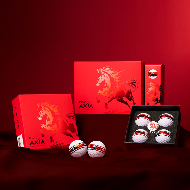 [볼빅] AXIA 2026년 적토마 신년볼 360 4구 + 볼마커 (선물용 쇼핑백 증정)