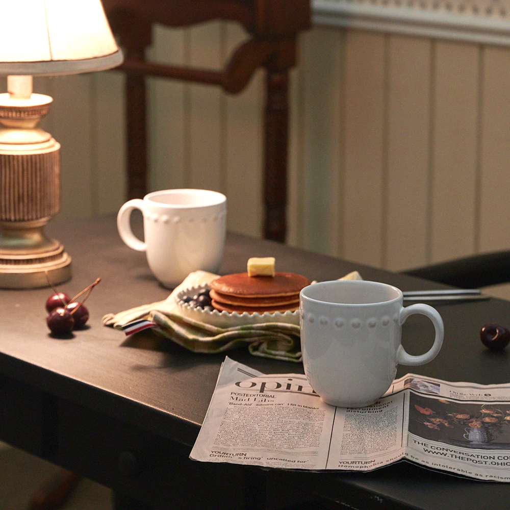 [코스타노바 화이트펄]_머그컵 370ml_크림