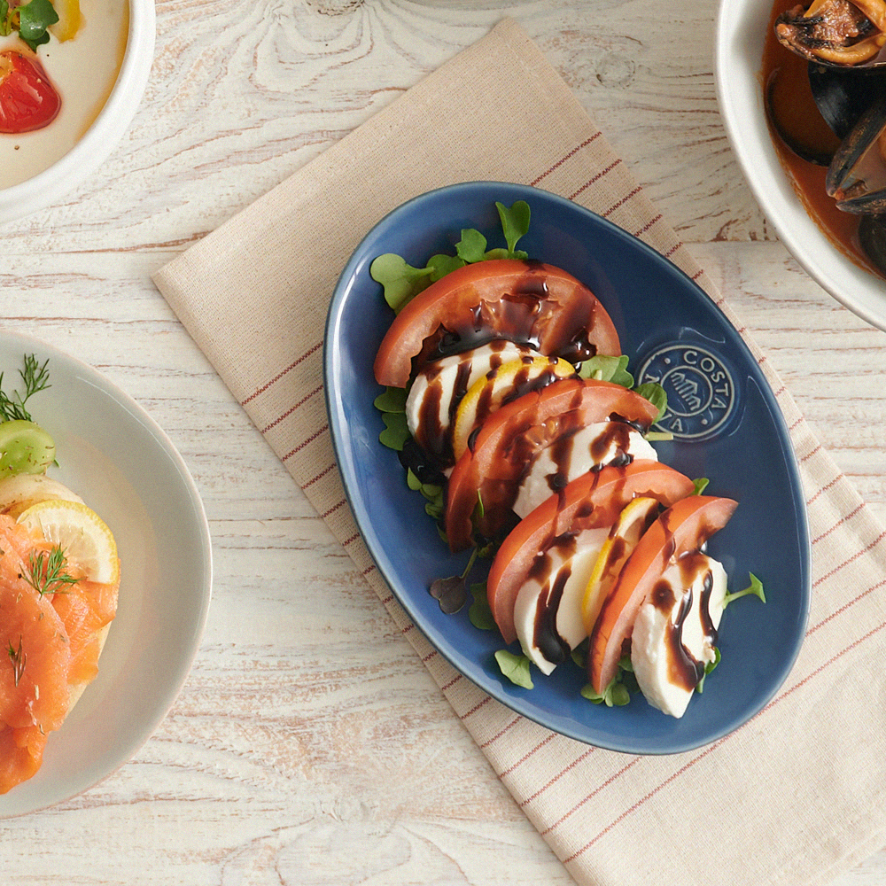 [코스타노바 노바]_타원 생선접시 20cm_화이트