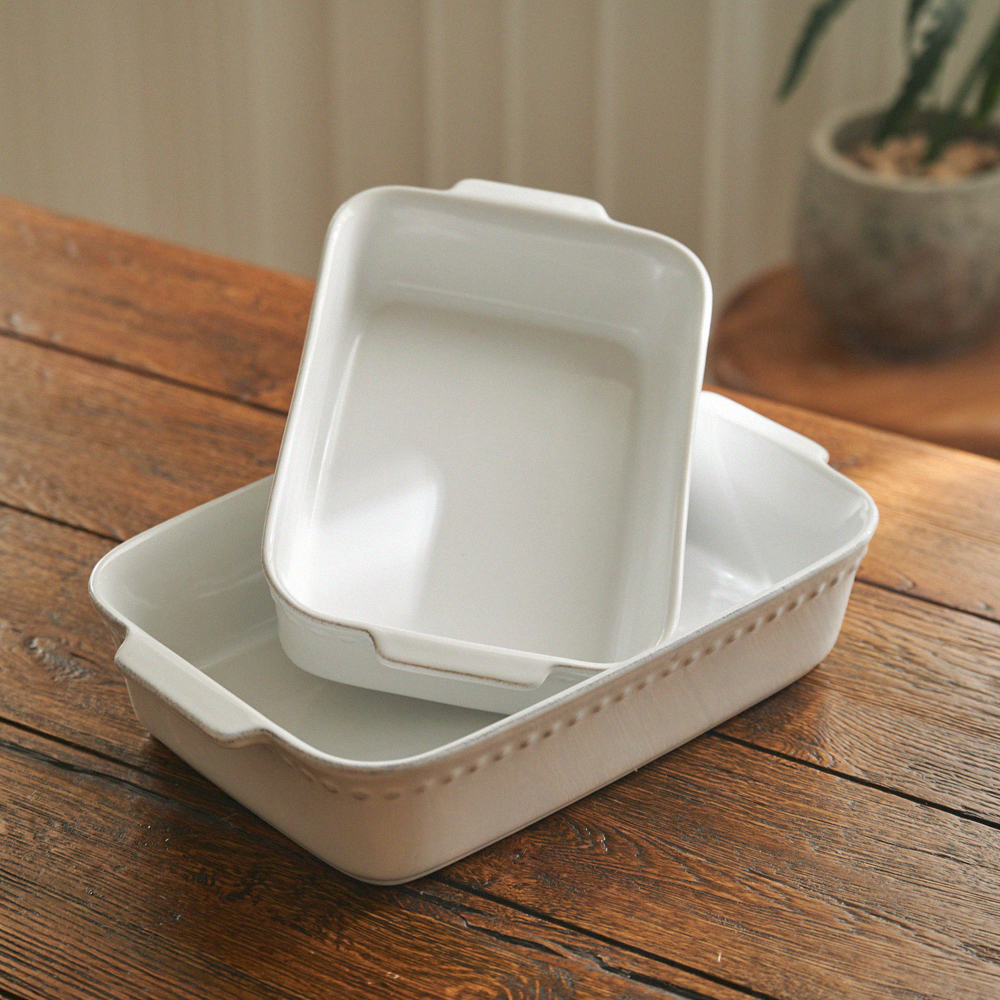 [코스타노바 화이트펄]_직사각오븐접시 33cm_화이트