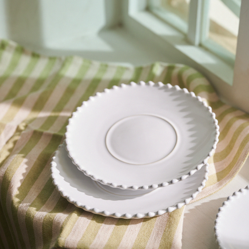 [코스타노바 화이트펄]_브래드접시 18cm_화이트