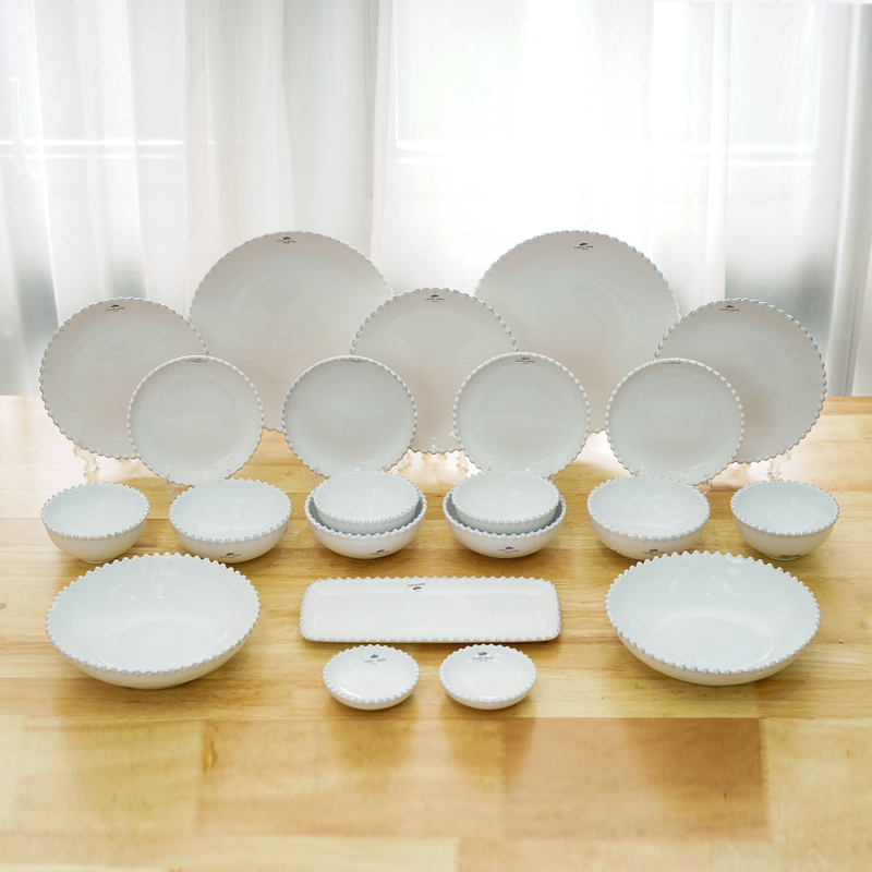 [코스타노바 화이트펄]_4인 한식그릇세트 22p (B타입)_화이트