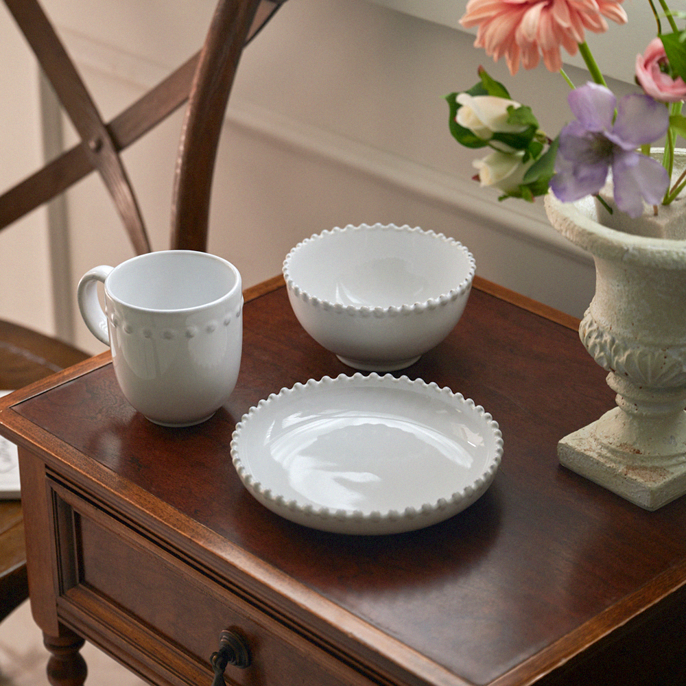 [코스타노바 화이트펄]_과일볼 13cm_화이트