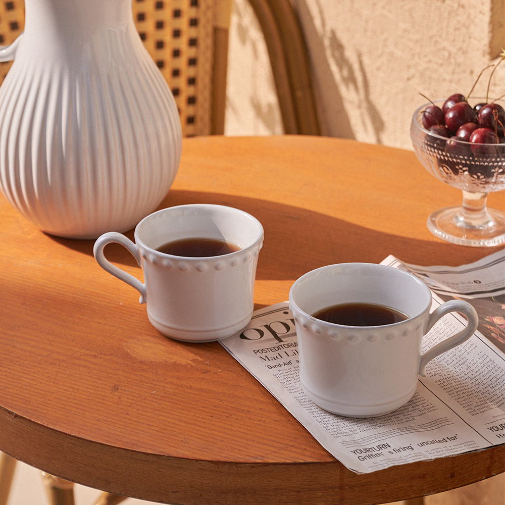 [코스타노바 화이트펄]_머그컵 300ml_화이트