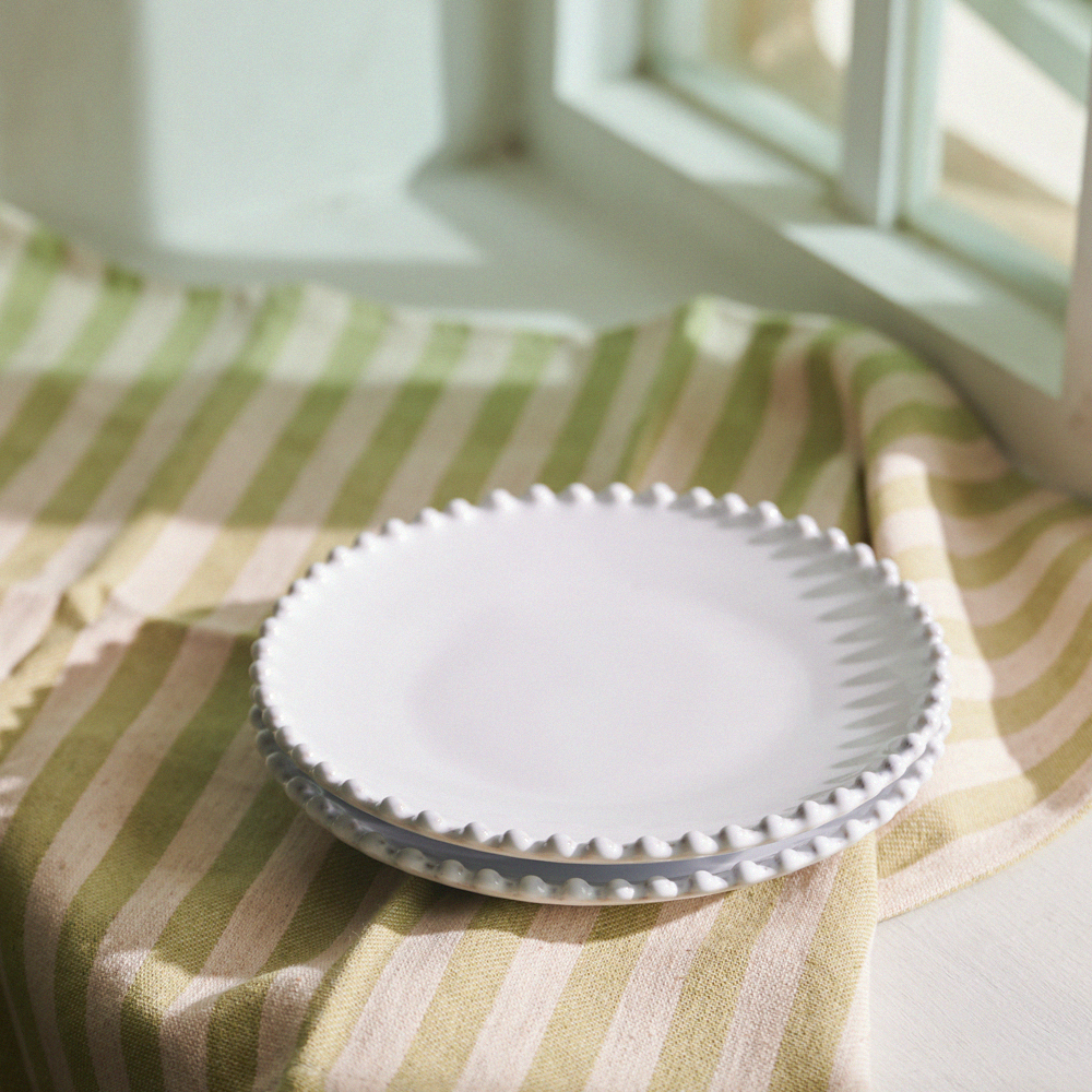 [코스타노바 화이트펄]_브래드접시 17cm_화이트