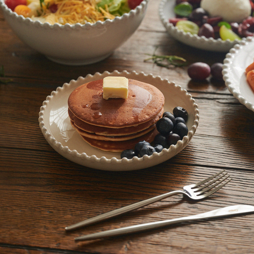 [코스타노바 화이트펄]_디저트접시 18cm_크림