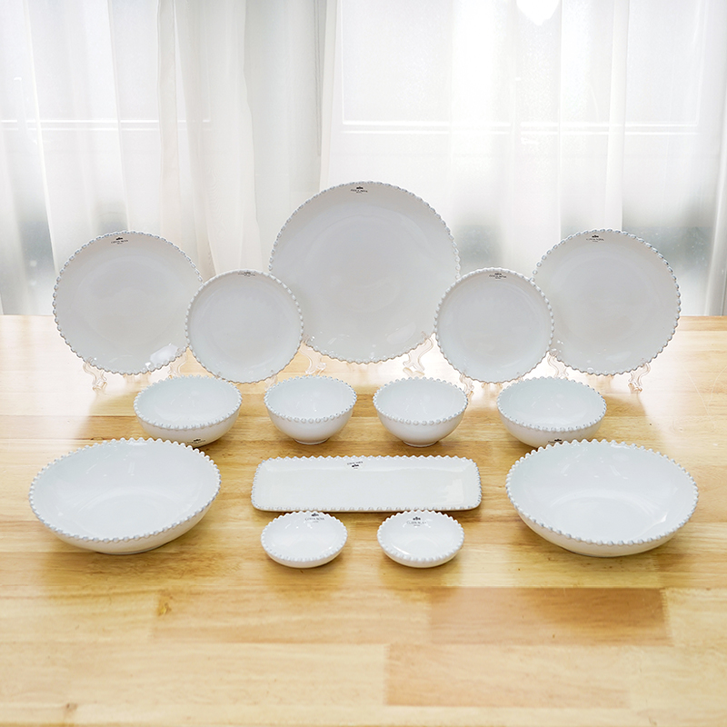 [코스타노바 화이트펄]_2인 한식그릇세트 14p (B타입)_화이트