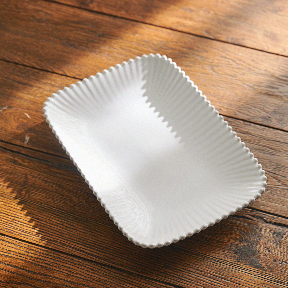 [코스타노바 화이트펄]_직사각플래터 30cm_화이트