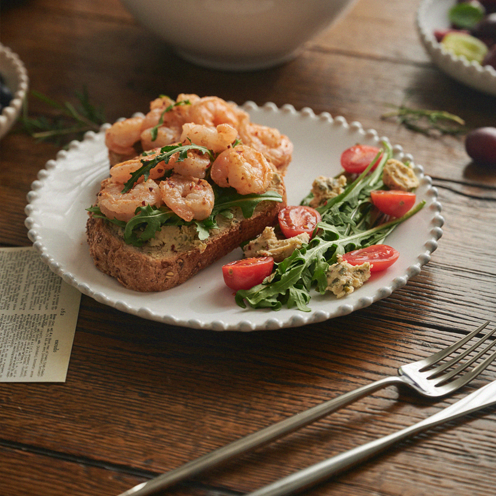 [코스타노바 화이트펄]_샐러드접시 22cm_릴리그린