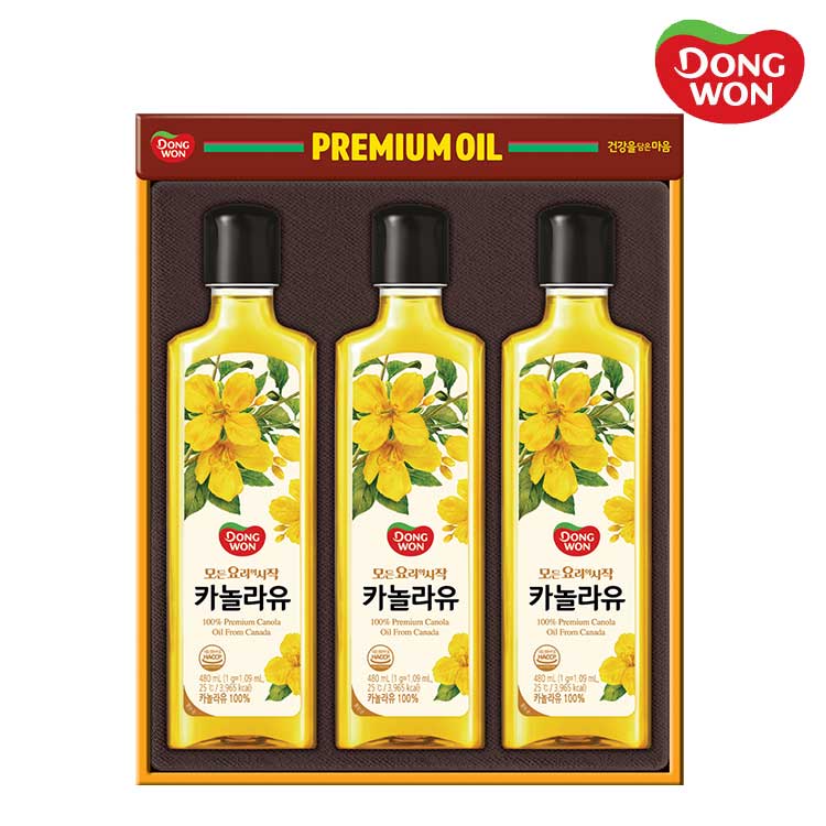 [26년설][동원선물세트] 카놀라유 4호 (카놀라유 480ml 3병)