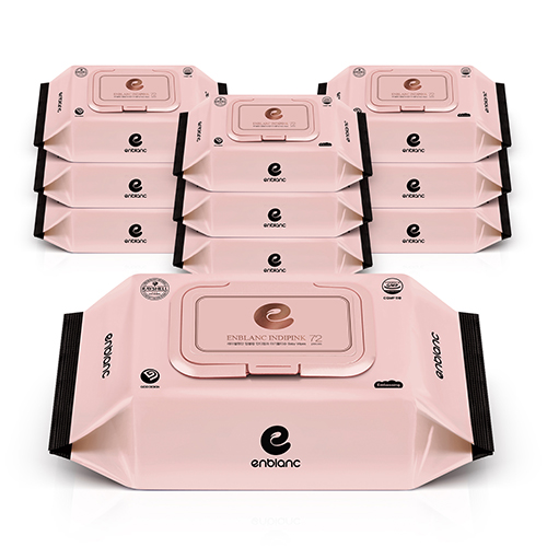 앙블랑 아기물티슈 세이프 인디핑크 캡형 72매 10팩