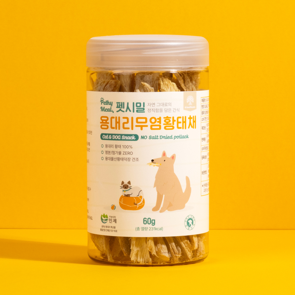 펫시밀 동결건조간식 무염 황태채 60g