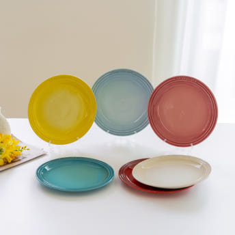 르크루제 원형접시 27cm 주황