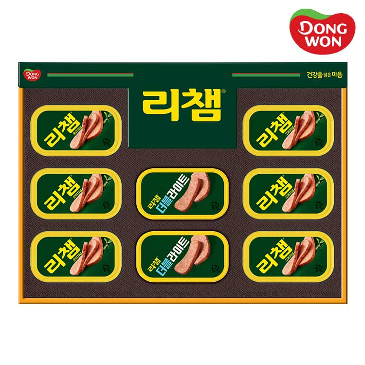 [26년설][동원선물세트] 리챔 E8호 (리챔 오리지널 120g 6캔 + 리챔 더블라이트 120g 2캔)