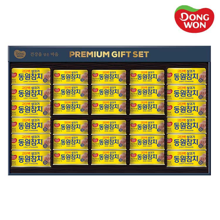 [26년설][동원선물세트] 동원참치 프리미엄 M30호 (라이트스탠다드 135g 12캔 + 라이트스탠다드 90g 18캔)