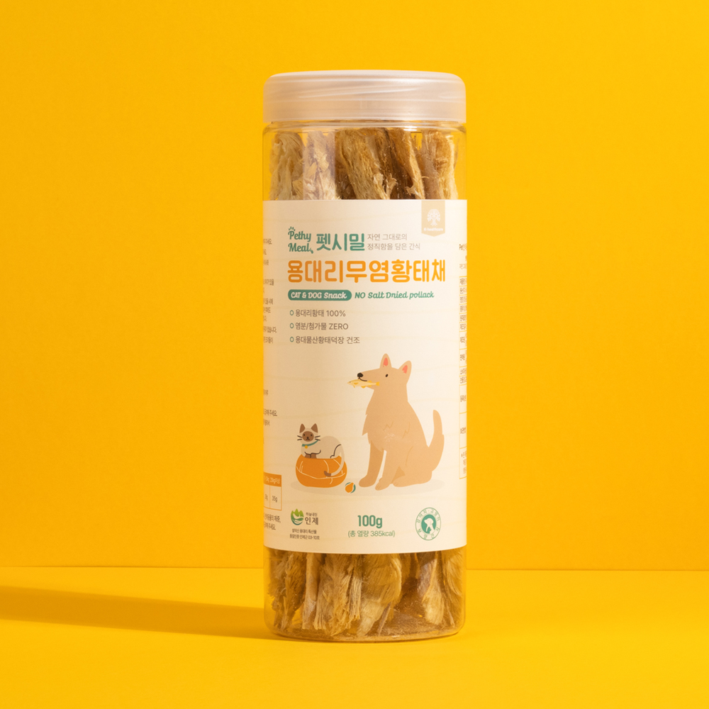 펫시밀 동결건조간식 무염 황태채 100g