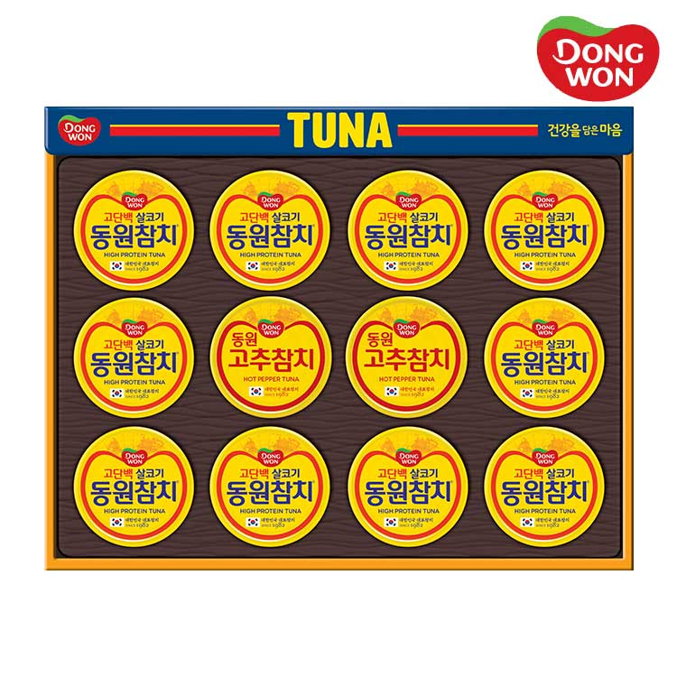 [26년설][동원선물세트] 동원참치 O-12호 (라이트스탠다드 85g 10캔 + 고추참치 85g 2캔 )