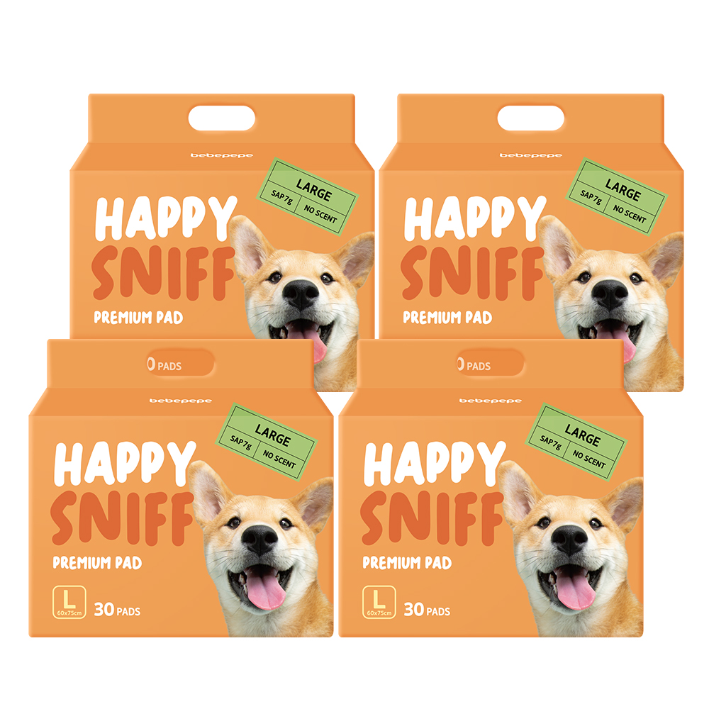 베베페페 해피스니프 배변패드 대형 4팩 120매