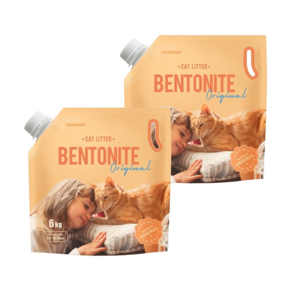 베베페페 프리미엄 고양이모래 벤토나이트 오리지널 6kg x 2
