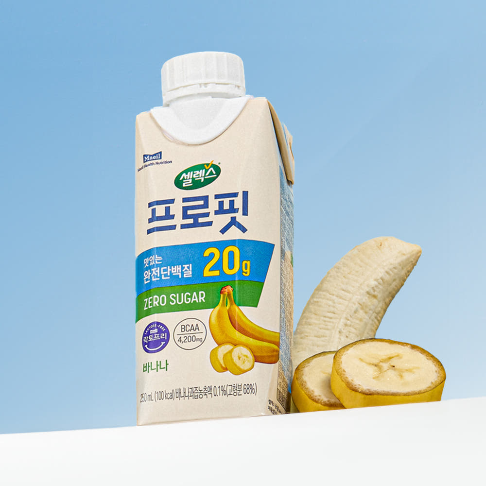 [셀렉스] 프로핏 완전단백질 바나나 드링크 250ml 18팩