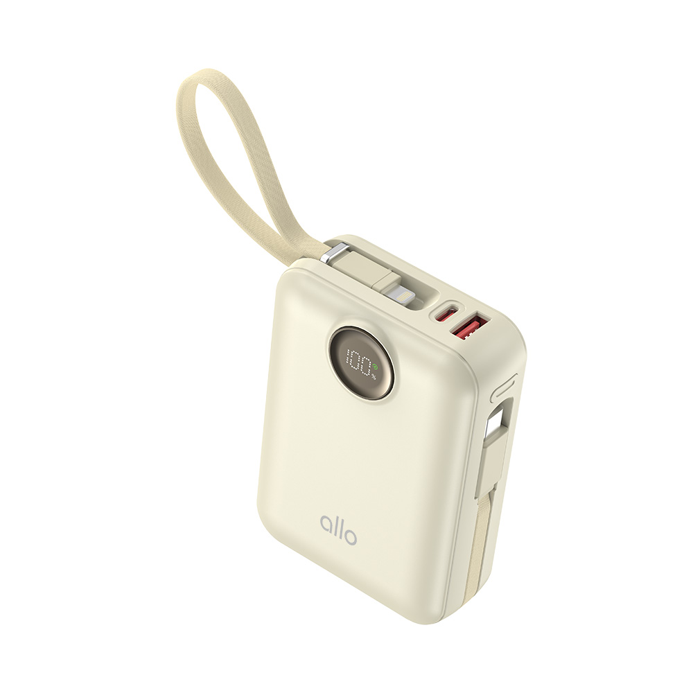 [알로코리아] 대용량 일체형 미니 고속충전 보조배터리 2008PD [20000mAh]