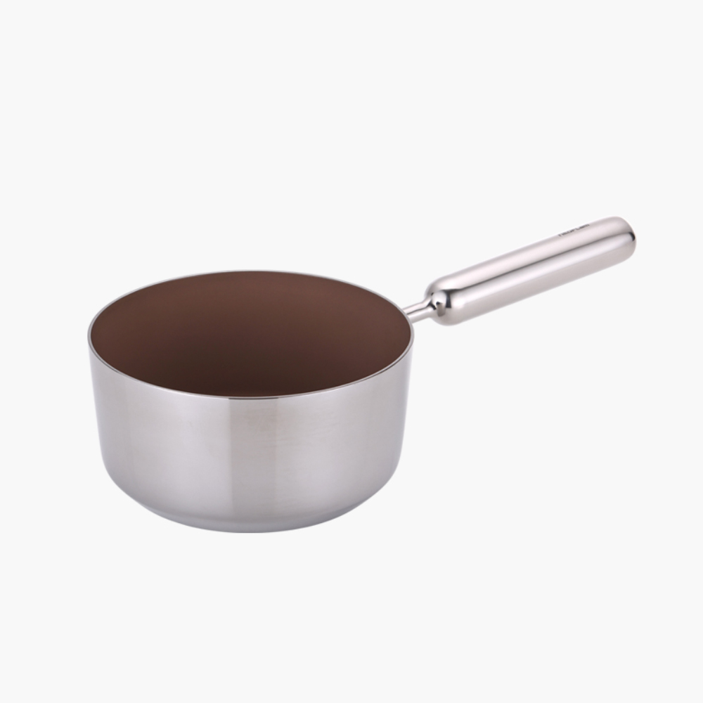 [네오플램] 엣지팬 세라믹 코팅 스텐 브라운 IH 18cm 밀크팬