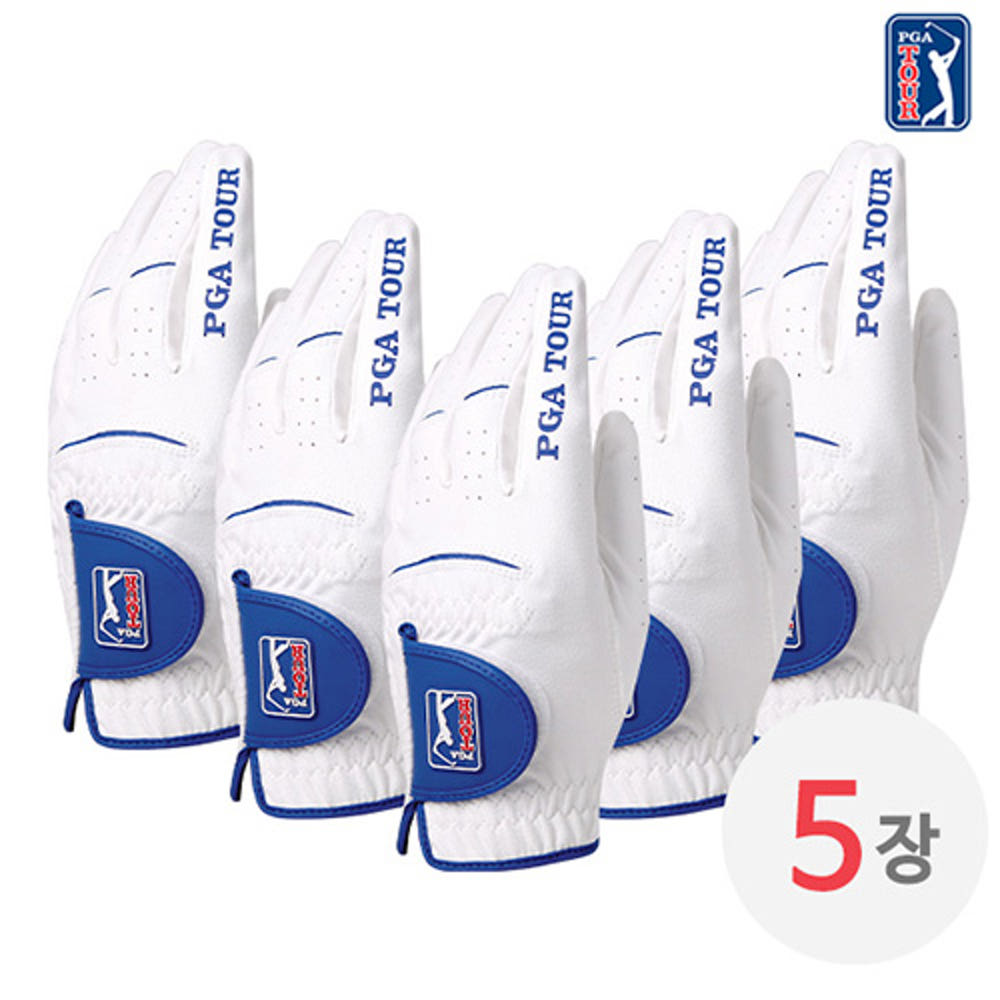 PGA TOUR 맥스 플렉스 합피장갑 5장세트 골프장갑