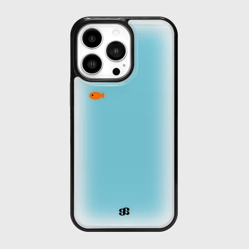 어프어프 [17 추가] 셀럽PICK! 블루 리플 에폭시 범퍼 기본/맥세이프 케이스 아이폰 갤럭시 물고기 포인트 감성 폰케이스