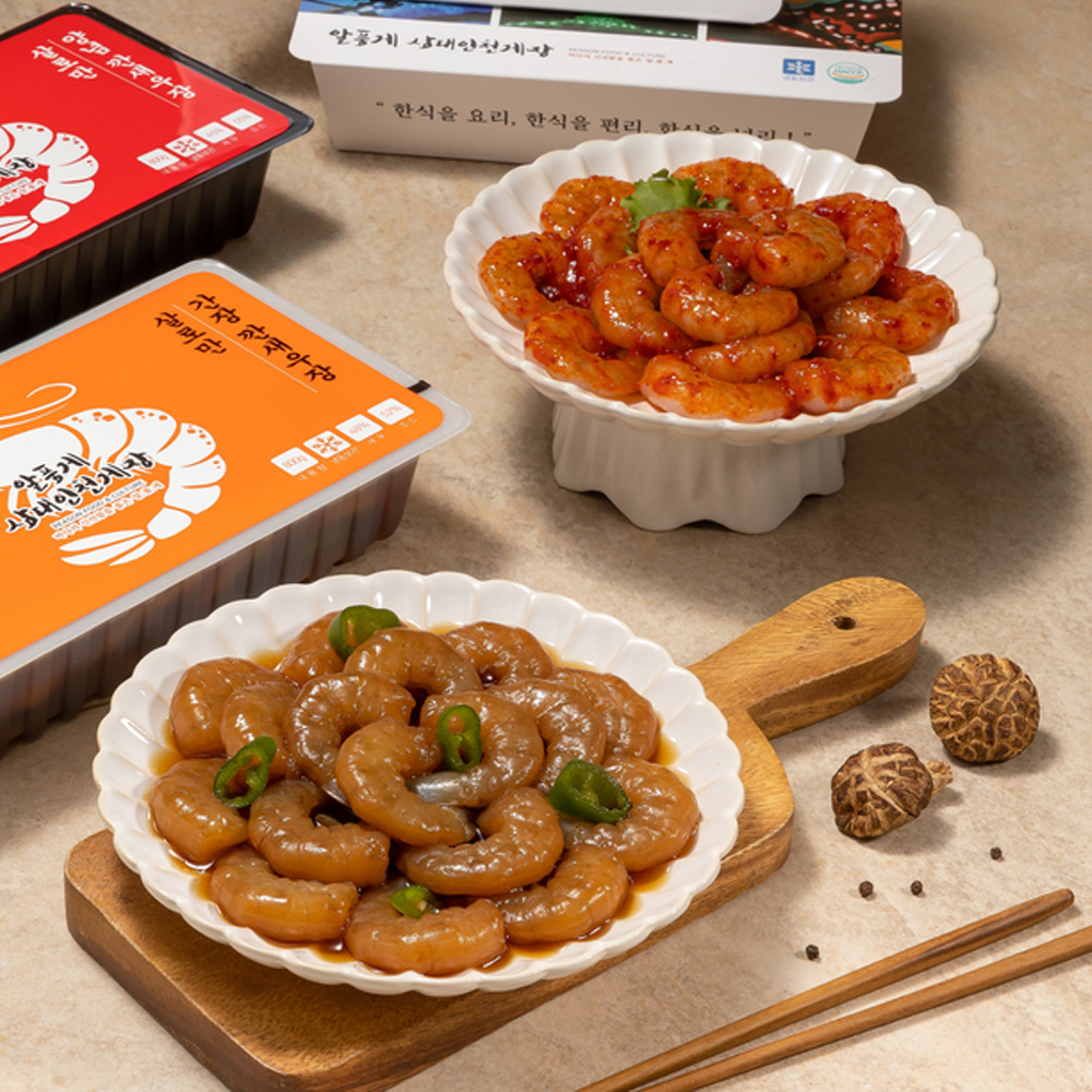 국내산 살로만 깐새우장 25마리 800g (간장/양념 선택)