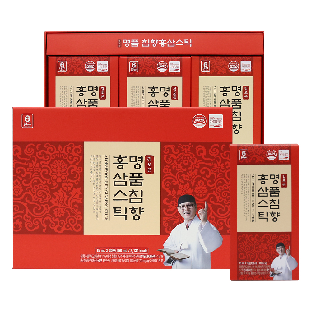 [김오곤] 명품 침향 홍삼스틱 15g x 30포