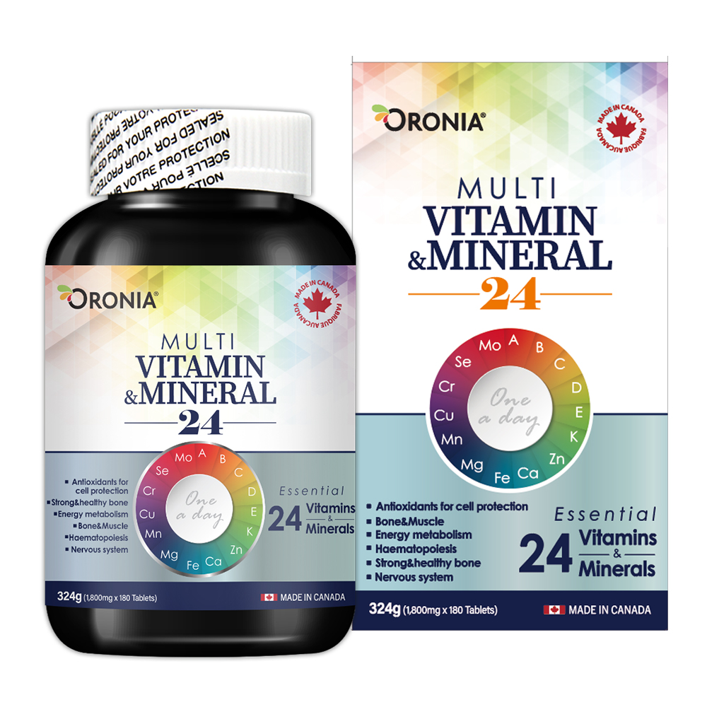 오로니아 멀티비타민 & 미네랄 24종 180정