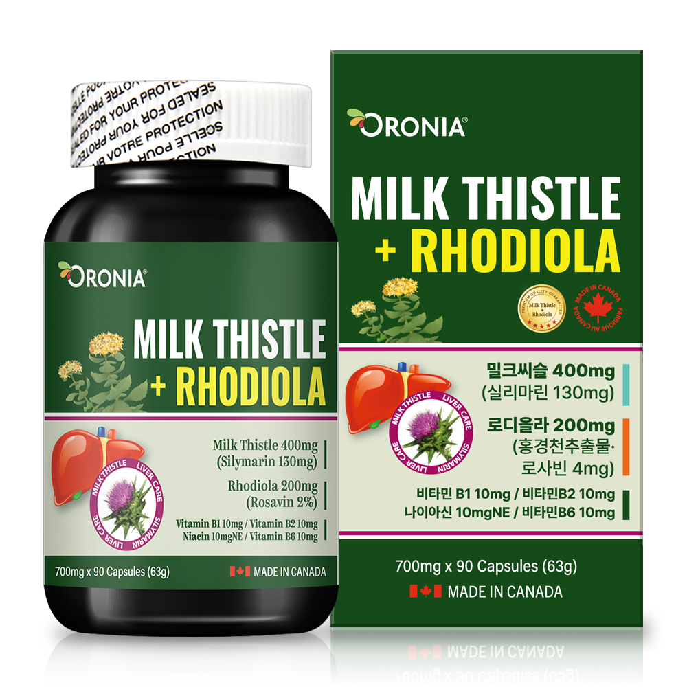 오로니아 밀크씨슬 플러스 로디올라 90캡슐