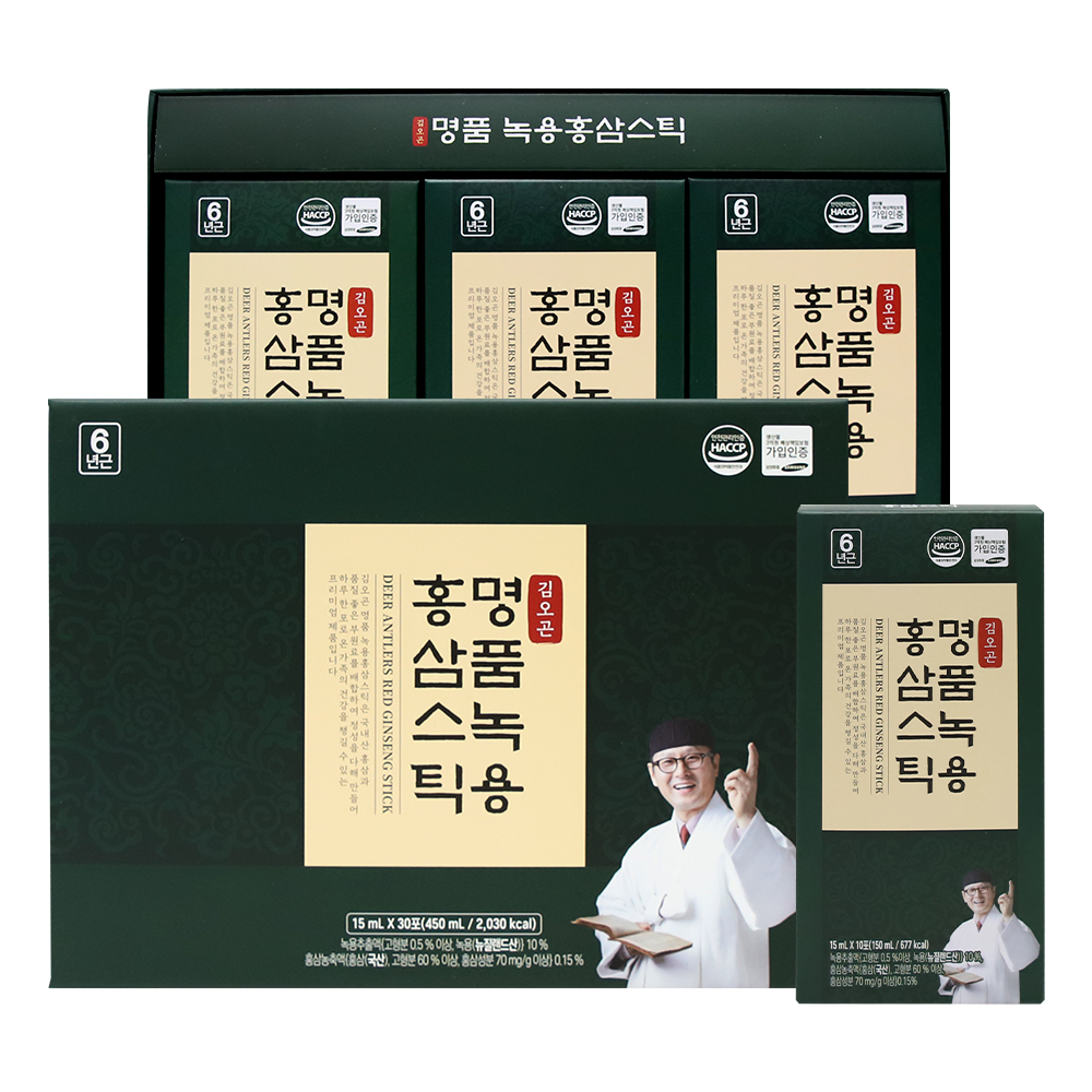 [김오곤] 명품 녹용 홍삼스틱 15g x 30포