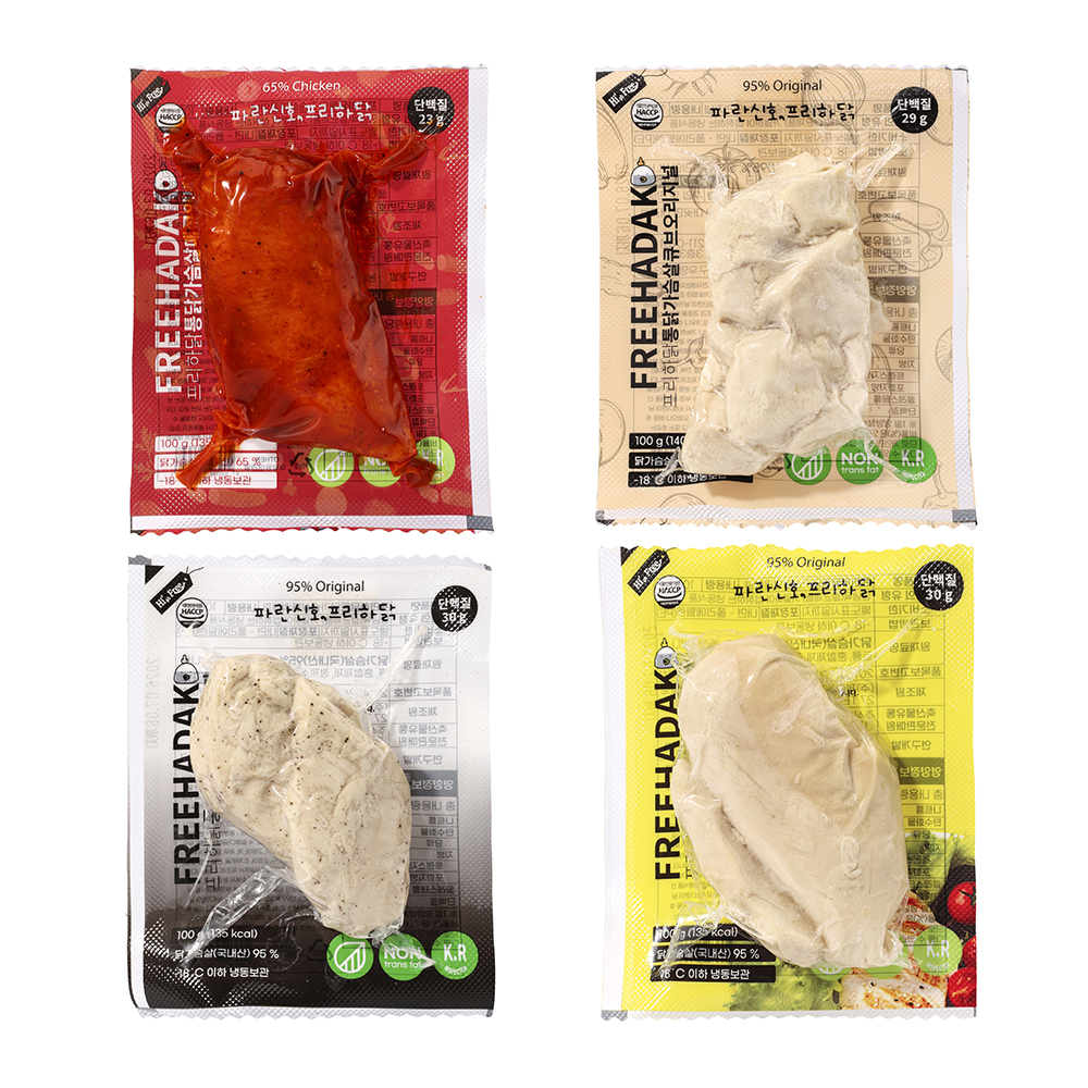 프리하닭 닭가슴살 100gX30팩(오리지널/블랙페퍼/큐브/매콤양념 4종 택1)