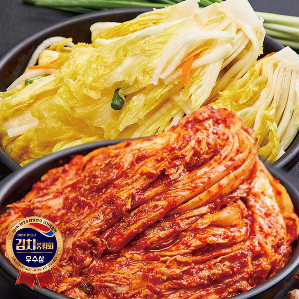 강원도 고랭지김치 솜씨가 신토불이 포기김치 5kg+백김치5kg