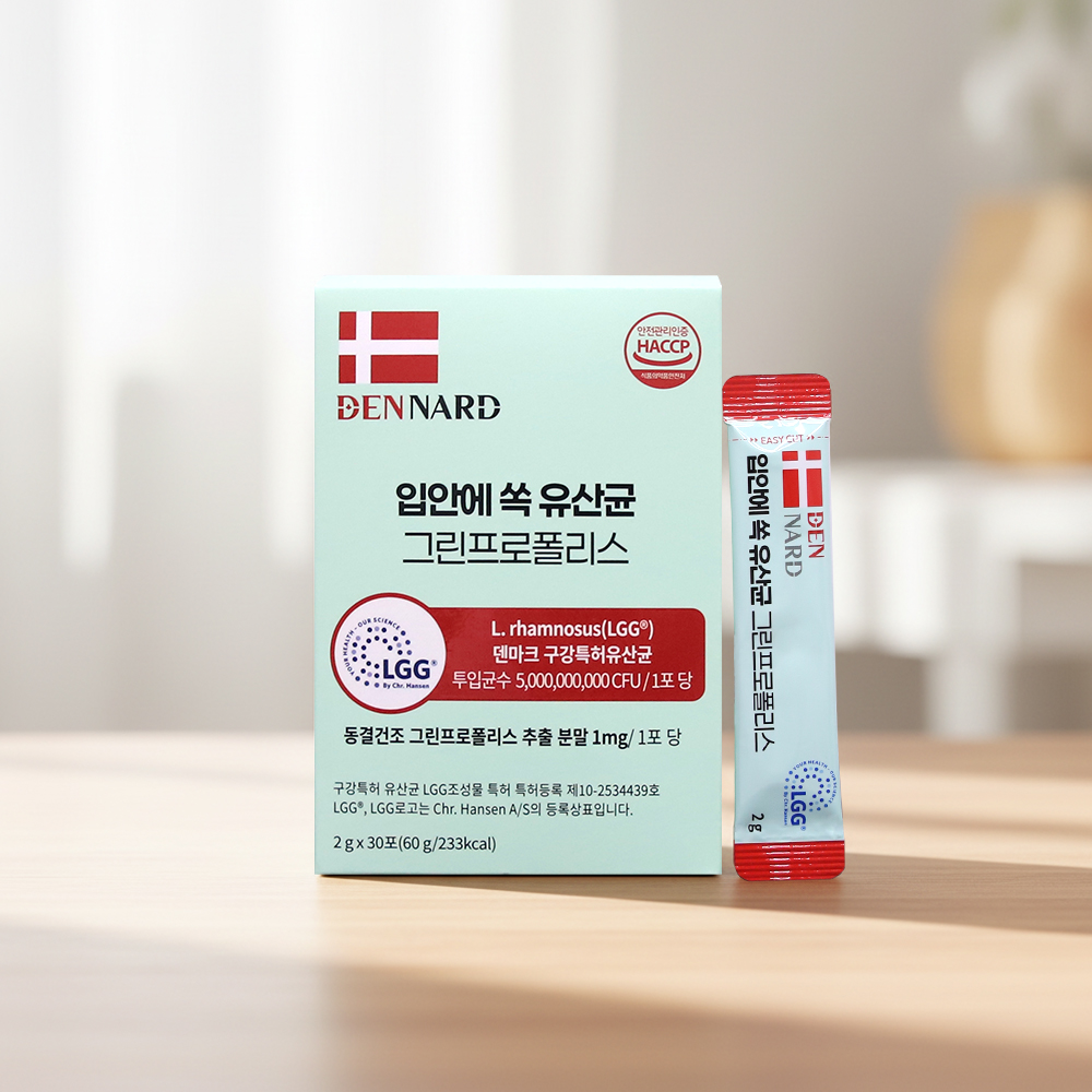 DENNARD 입안에쏙 유산균 그린 프로폴리스 2gX30포